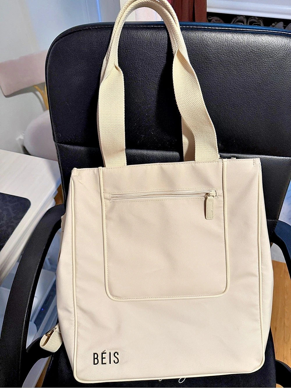 BEIS The East to West Tote Cream Tote Bag Like New